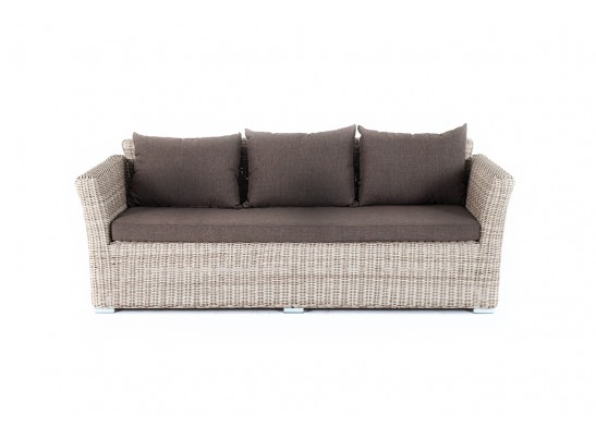 "Капучино" диван из искусственного ротанга трехместный, цвет бежевый в Кургане