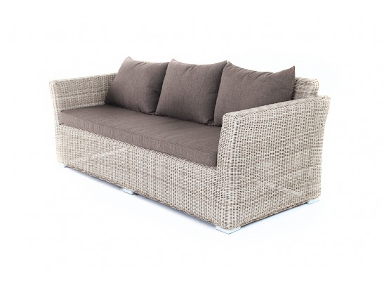 "Капучино" диван из искусственного ротанга трехместный, цвет бежевый в Кургане