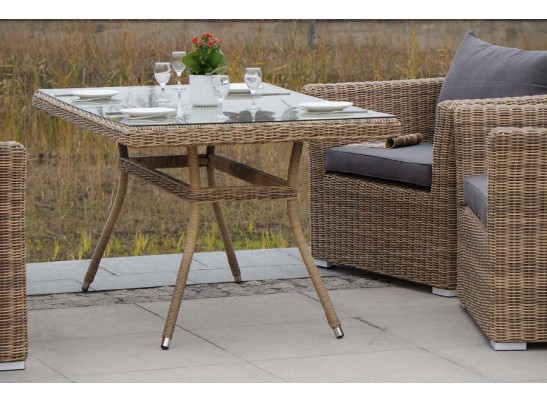 "Аффогато" обеденная группа из искусственного ротанга, цвет соломенный в Кургане