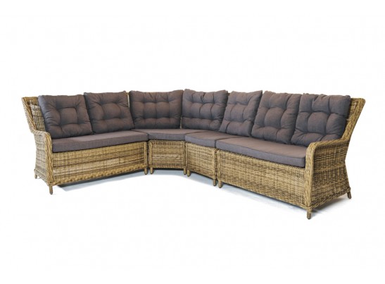 "Базелла" обеденная группа из искусственного ротанга, цвет соломенный в Кургане