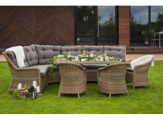 "Базелла" обеденная группа из искусственного ротанга, цвет коричневый в Кургане