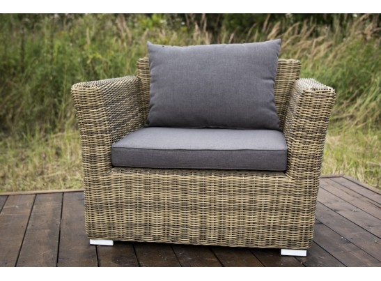 "Капучино" кресло из искусственного ротанга, цвет соломенный в Кургане