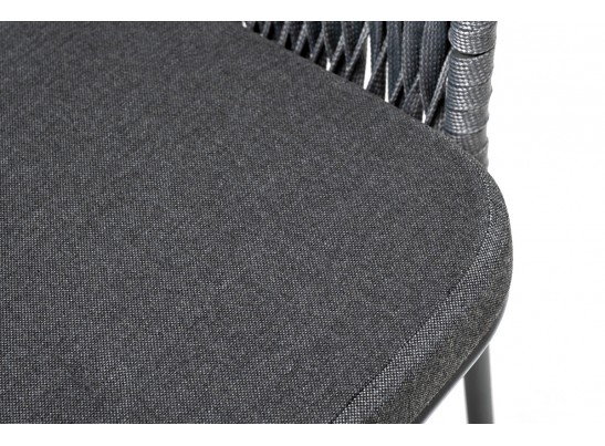 "Диего" обеденная группа на 4 персоны со стульями "Бордо" плетения колос, столешница "серый гранит" в Кургане