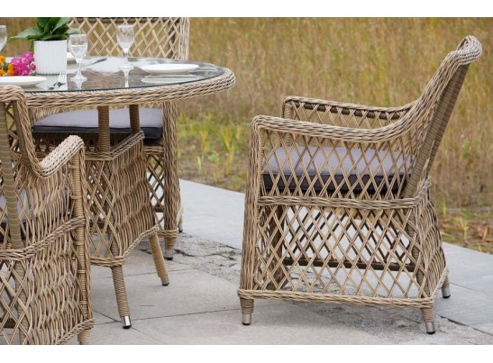"Доппио" обеденная группа плетеная, цвет соломенный в Кургане