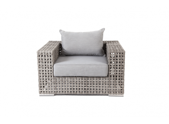 "Тито" плетеное кресло из искусственного ротанга, цвет серый в Кургане