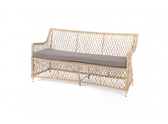 "Латте" диван двухместный из искусственного ротанга, цвет соломенный в Кургане