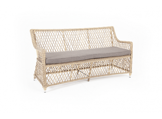 "Латте" диван двухместный из искусственного ротанга, цвет соломенный в Кургане