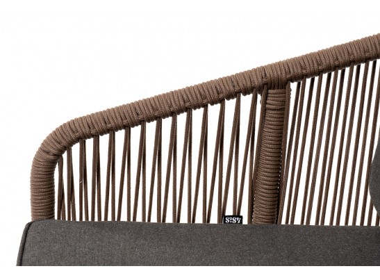 "Канны" лаунж-зона 4-местная из роупа со столиком "Канны" (серый гранит), основание дуб, роуп коричневый в Кургане