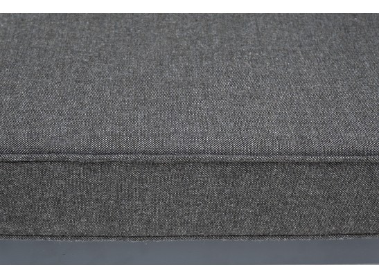 "Канны" угловой модуль плетеный из роупа, каркас алюминий темно-серый (RAL7024) муар, роуп темно-серый круглый, ткань темно-серая 027 в Кургане