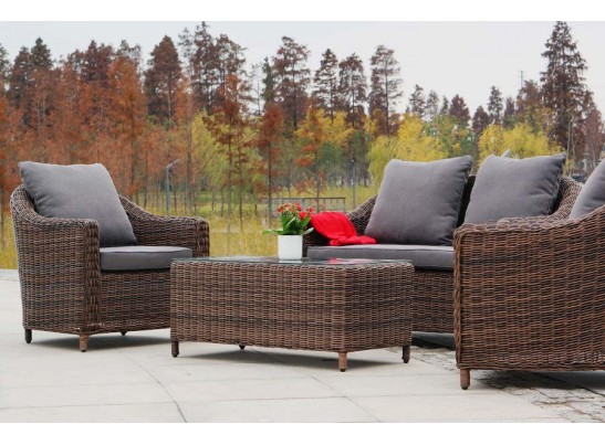 "Кон Панна" лаунж-зона из искусственного ротанга, цвет коричневый в Кургане