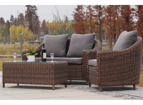 "Кон Панна" лаунж-зона из искусственного ротанга, цвет коричневый в Кургане