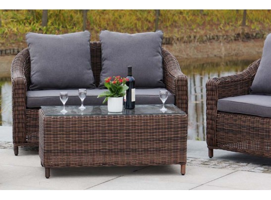 "Кон Панна" лаунж-зона из искусственного ротанга, цвет коричневый в Кургане