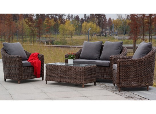 "Кон Панна" диван из искусственного ротанга двухместный, цвет коричневый в Кургане