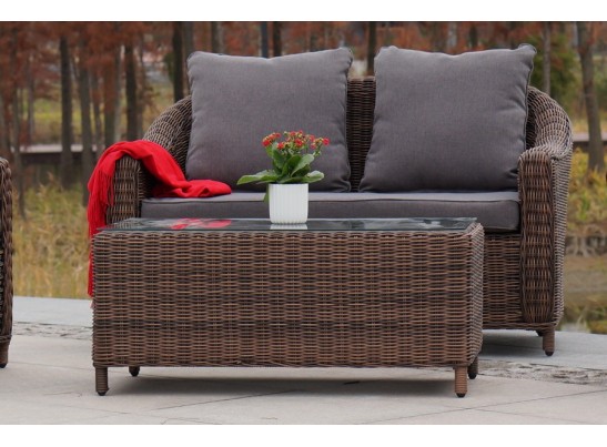 "Кон Панна" диван из искусственного ротанга двухместный, цвет коричневый в Кургане