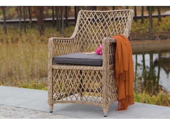 "Латте" обеденная группа плетеная, цвет соломенный в Кургане