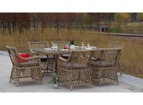 "Латте" плетеное кресло из искусственного ротанга, цвет соломенный в Кургане