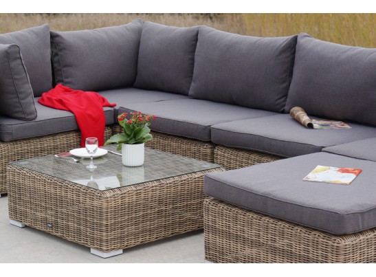 "Лунго" трансформирующаяся лаунж-зона из искусственного ротанга, цвет соломенный в Кургане