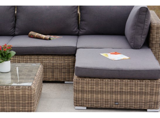 "Лунго" трансформирующаяся лаунж-зона из искусственного ротанга, цвет соломенный в Кургане