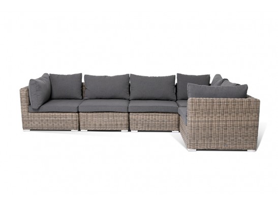 "Лунго" трансформирующийся диван из искусственного ротанга, цвет соломенный в Кургане