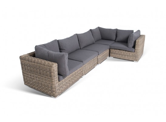 "Лунго" трансформирующийся диван из искусственного ротанга, цвет соломенный в Кургане