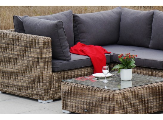 "Лунго" трансформирующийся диван из искусственного ротанга, цвет соломенный в Кургане