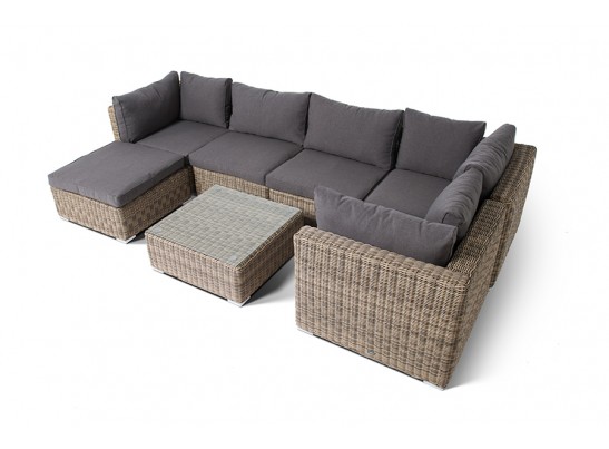 "Лунго" модуль диванный прямой с подушками, цвет соломенный в Кургане