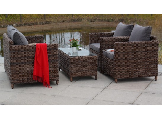 "Кон Панна" столик журнальный из искусственного ротанга, цвет коричневый в Кургане