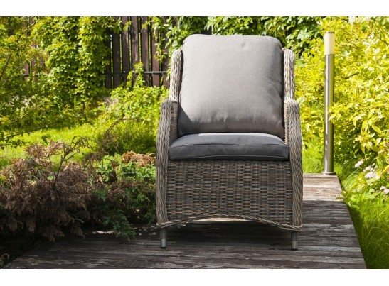 "Неаполь" плетеный стул из искусственного ротанга, цвет серо-соломенный в Кургане