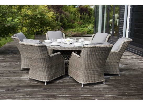 "Неаполь" плетеный стул из искусственного ротанга, цвет серо-соломенный в Кургане