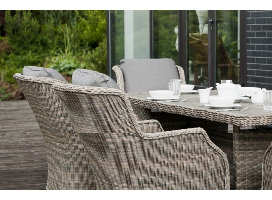 "Неаполь" плетеный стул из искусственного ротанга, цвет серо-соломенный в Кургане