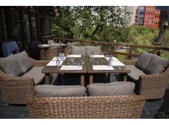 "Кон Панна" диван из искусственного ротанга двухместный, цвет коричневый в Кургане