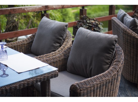 "Кон Панна" кресло из искусственного ротанга, цвет коричневый в Кургане