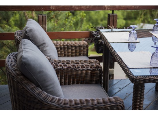 "Кон Панна" кресло из искусственного ротанга, цвет коричневый в Кургане