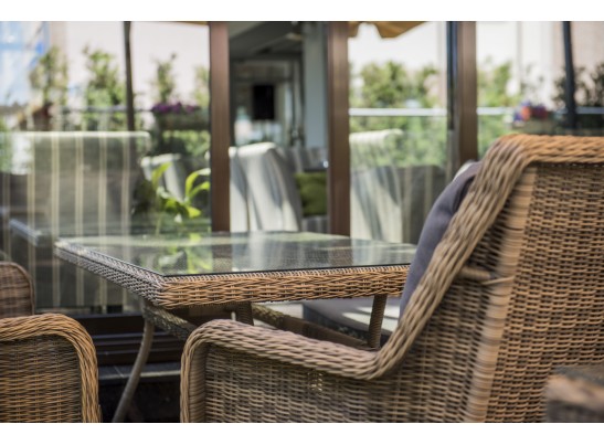 "Гляссе" лаунж-зона из искусственного ротанга, цвет графит в Кургане