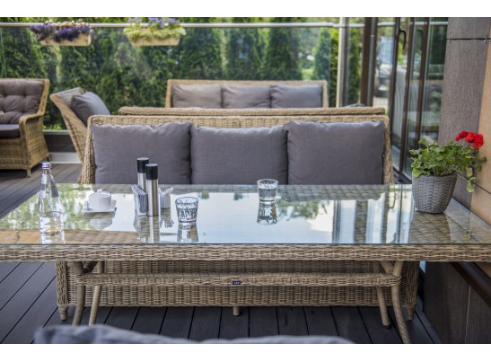 "Латте" плетеный стол из искусственного ротанга 160х90см, цвет соломенный в Кургане