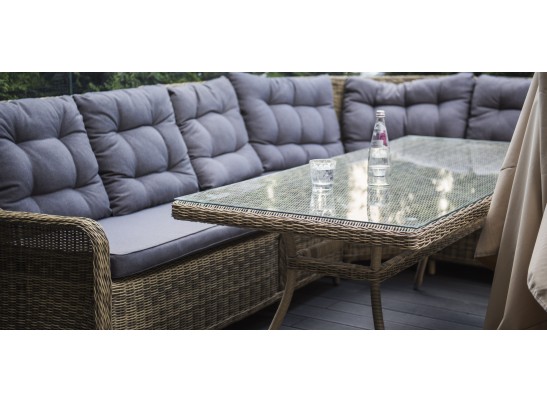 "Латте" плетеный стол из искусственного ротанга 160х90см, цвет соломенный в Кургане