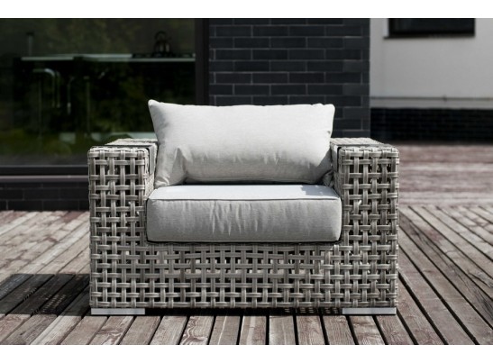 "Тито" плетеное кресло из искусственного ротанга, цвет серый в Кургане