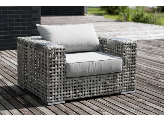 "Тито" плетеное кресло из искусственного ротанга, цвет серый в Кургане