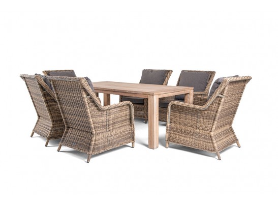 "Валенсия" обеденная группа садовая, цвет соломенный в Кургане