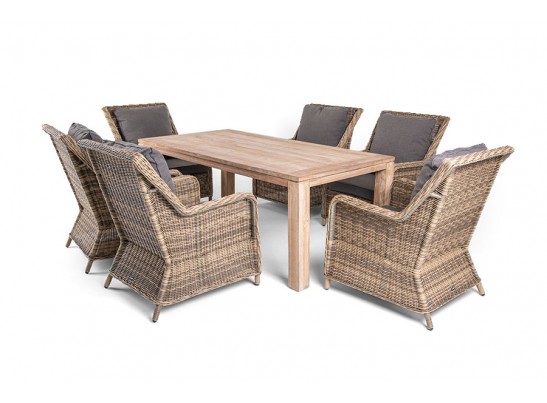 "Валенсия" обеденная группа садовая, цвет соломенный в Кургане