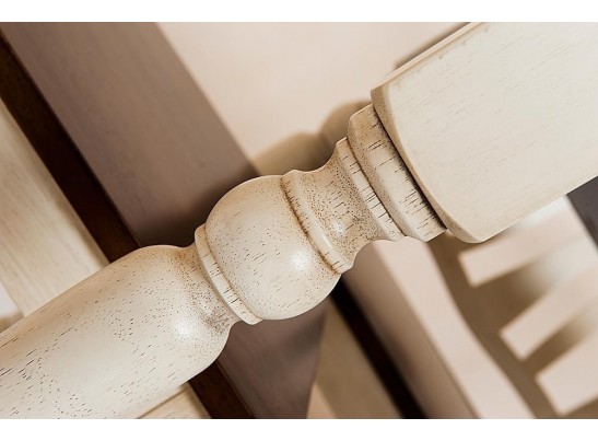 Стол с плиткой CT 3045P (дерево гевея/Античный белый) в Кургане