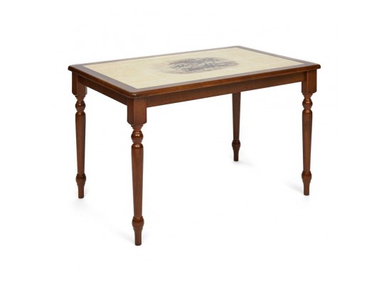 Стол с плиткой CT 3045P (дерево гевея/Тёмный Дуб) в Кургане