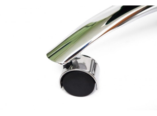 Кресло BOSS люкс хром (кожзам/зеленый/перфорированный) в Кургане