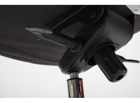 Кресло BOSS люкс хром (кожзам/черный/перфорированный) в Кургане