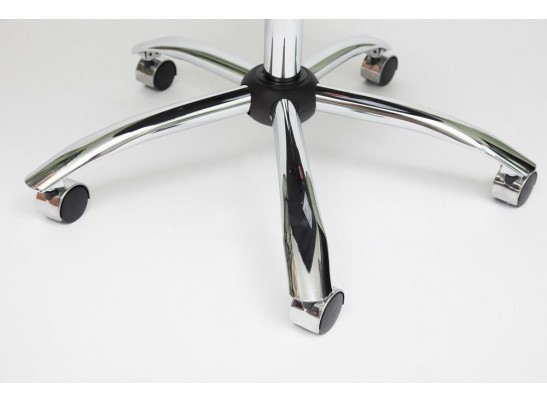 Кресло BOSS хром (кожзам/черный/перфорированный) в Кургане