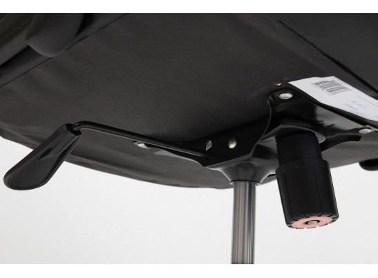 Кресло BOSS хром (кожзам/черный/перфорированный) в Кургане