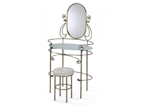 Столик туалетный ALBERT (столик/зеркало + пуф)