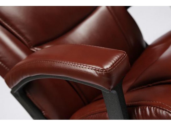 Кресло BERGAMO хром (кожзам/коричневый/светлый) в Кургане