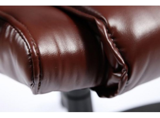 Кресло BERGAMO хром (кожзам/коричневый/светлый) в Кургане