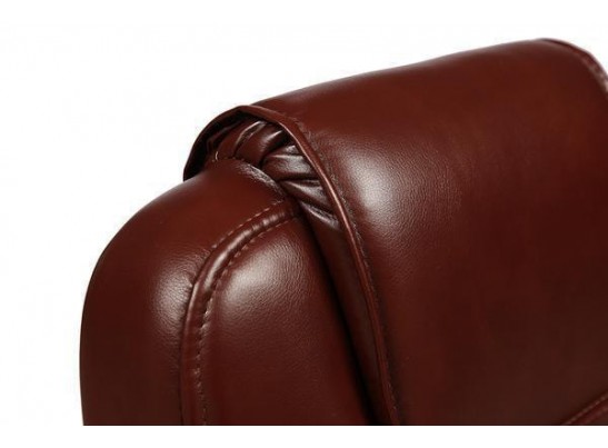 Кресло BERGAMO хром (кожзам/коричневый/светлый) в Кургане